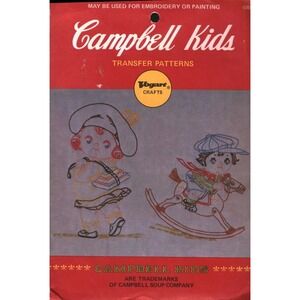 Vintage Vogart Crafts Campbell Kids Transfer Patterns 4106 Embroidery Painting
